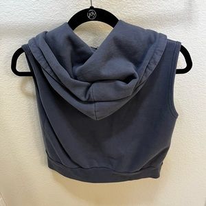 Brandy Melville Hooded Zip Up Vest
